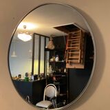Round stainless steel mirror from the 60s
