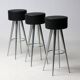 Ensemble de trois tabourets de bar par Maurizio Peregalli pour Zeus Noto.