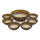 Saint Jean de Bretagne dessert service - 6 ramekins + salad bowl