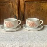 Two large Denby Gypsy stoneware English breakfast mugs
