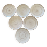 6 glazed terracotta plates 22 cm