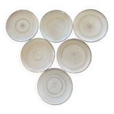 6 glazed terracotta plates 22 cm