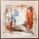 Two abstract paintings, Denmark, end of 20th century