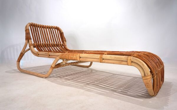 Lit de repos en bambou, 1970