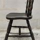 Series of 4 bistro western chairs solid wood black patina