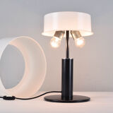 Codialpo Mid-Century Modern Black and White Lucite Seta Table Lamp, Spain, 1970