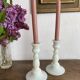 Pair of opaline candlesticks