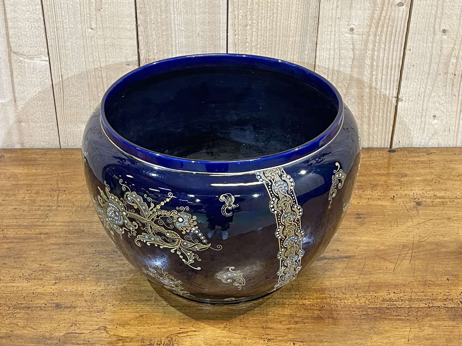 Porcelain pot cache - art deco era - Bleu de Sèvres
