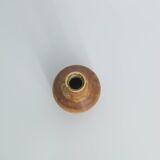 Mid-Century Scandinavian Modern Collectible Small Brown Stoneware Vase by Gunnar Borg for Höganäs