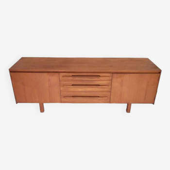 Sleek vintage Scandinavian sideboard with long handles