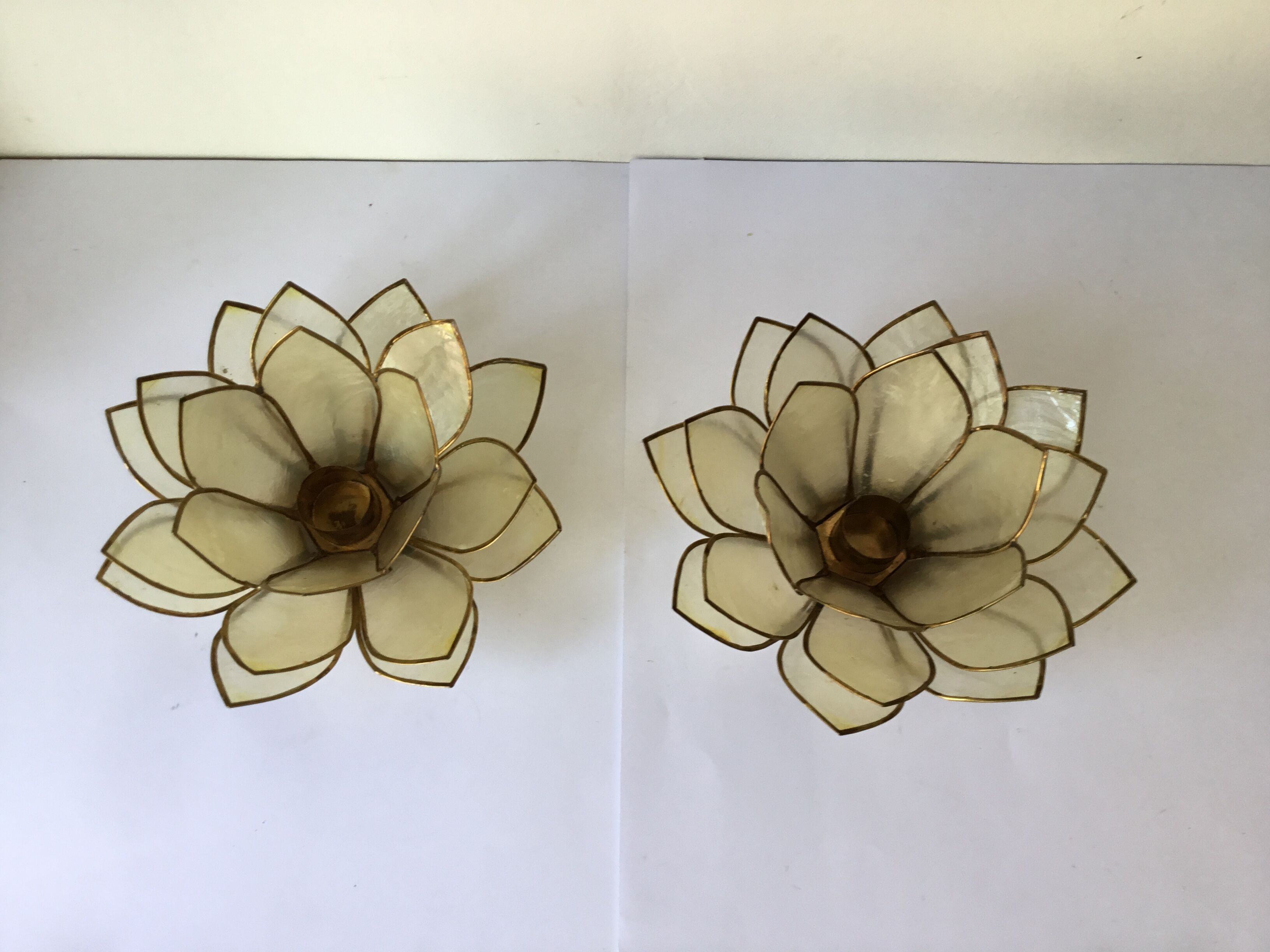 Candlestick flower in brass