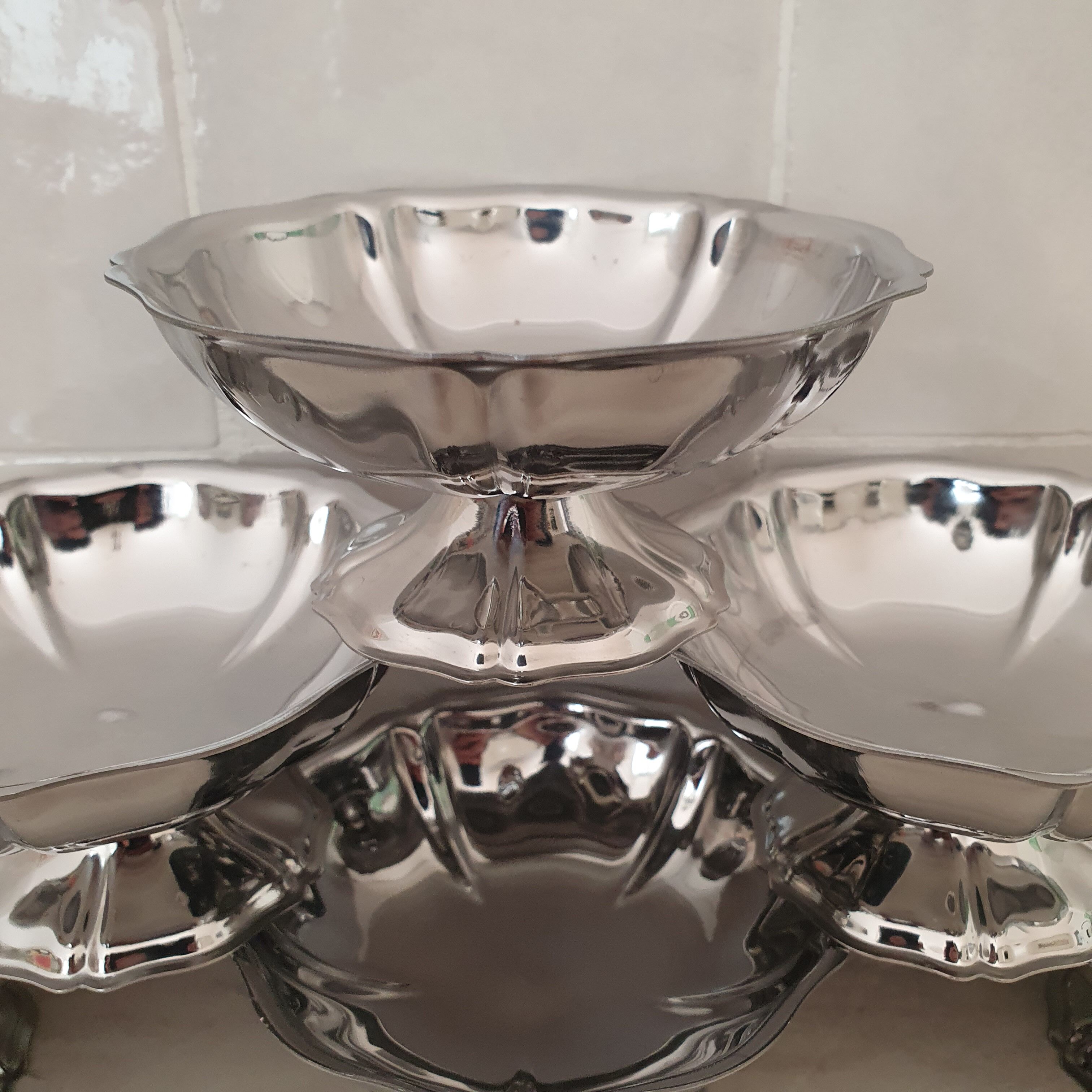 6 dessert bowls by Guy Degrenne in 18/10 stainless steel