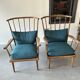 Paire fauteuils Baumann, années 50-60