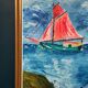 Original Swedish Oil on Panel – “Sailboat on the Water” by U. Ekshard – Signed – Dated 1971 – Vintage & Framed