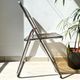 Folding chair chrome and plexi smoked 70s