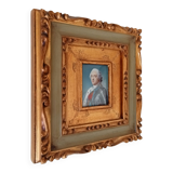 Louis XV vintage miniature portrait painting