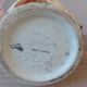 Vintage vase from Belgium signed – 1950s ceramic, decorated with coloured leaves.