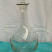 Carafe en cristal ciselé estampillé belgique