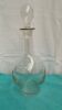 Chiseled crystal carafe stamped belgium