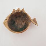 Jacques lauterbach vintage bronze ashtray from the 1960s in the shape of a fish