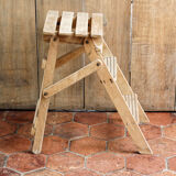 Folding wooden stepladder