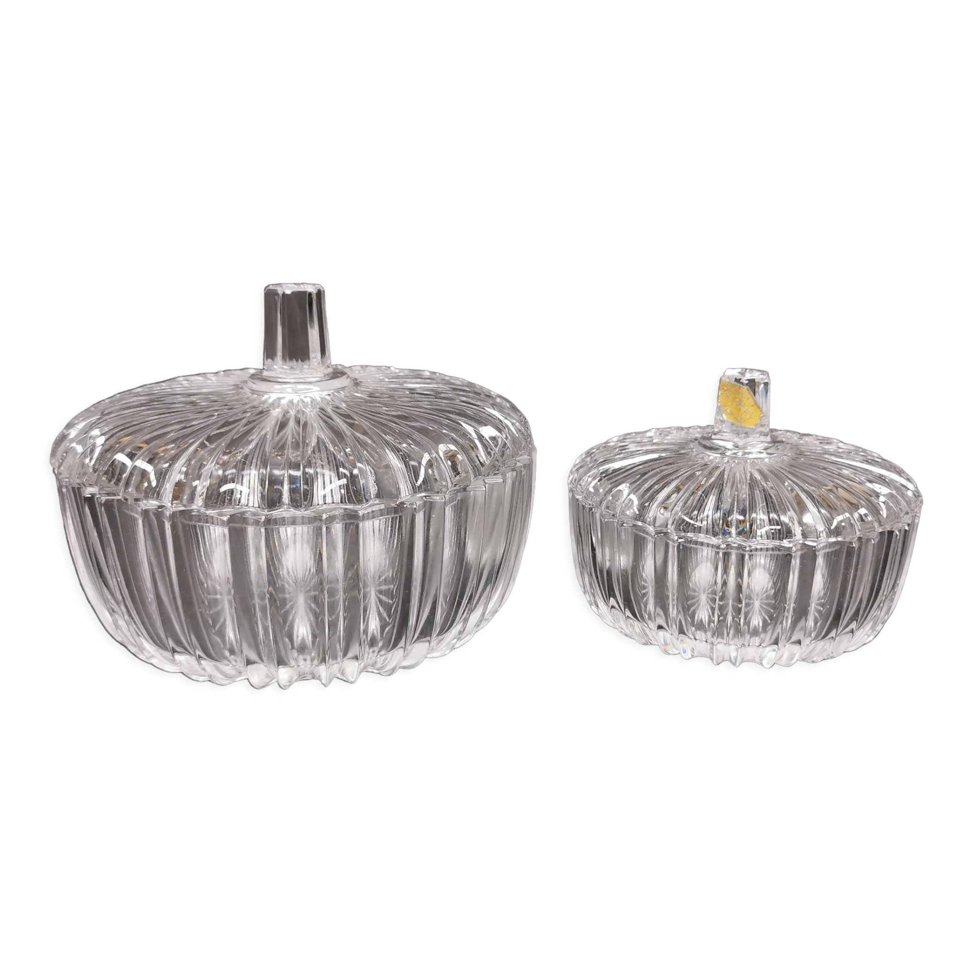 lot of 2 boxes, vintage CRYSTAL candy boxes