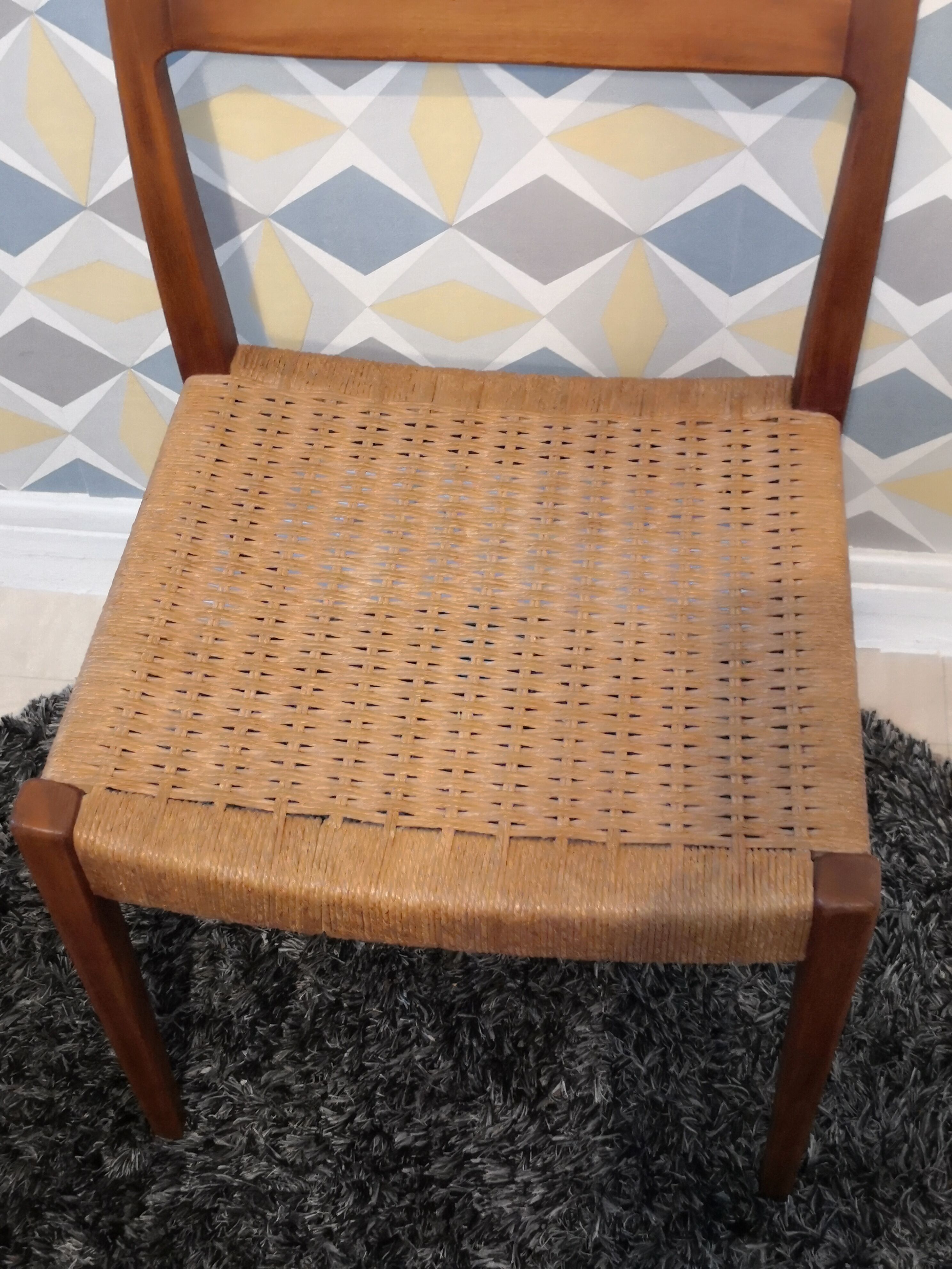 Chaise scandinave Niels Otto Moller en teck
