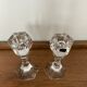 Pair of crystal candle holders