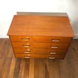 Vintage chest of drawers with gold handles