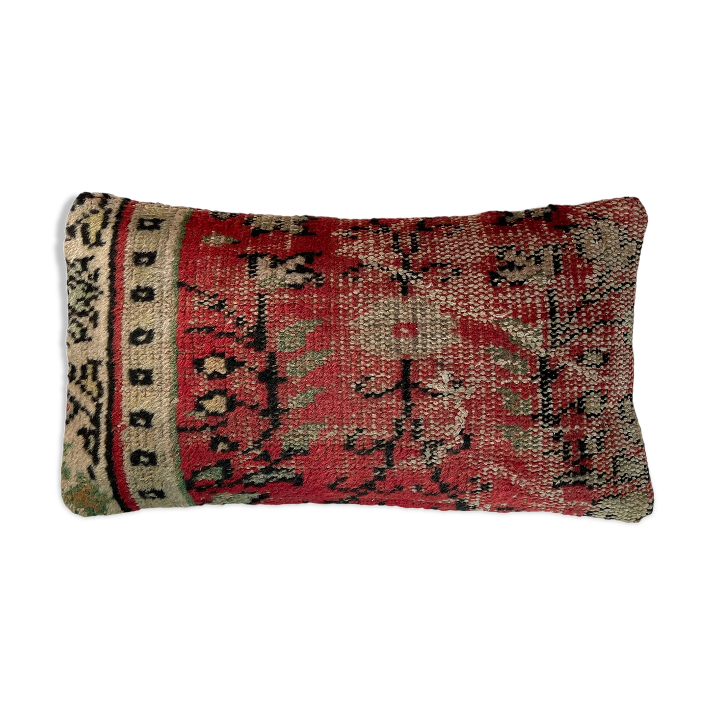 Vintage turkish handmade cushion cover , 30 x 60 cm