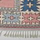 Dusty Pink Turkish Vintage Oushak Rug, 7x9 Area Rug For Living Room