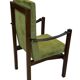 Vintage armchair solid wenge design 60s leather armrests design