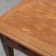 Art Deco carved oak Desk or Table with copper details, Belgium 1920s