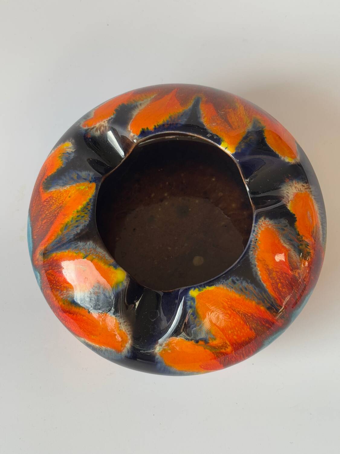 Large vintage ceramic ashtray