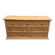 Oak & faux rattan-front dresser - Chest of drawers by Maugrion for Roche Bobois