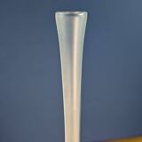 Green and white gradient soliflore vase on frosted glass base, height: 34cm