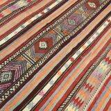 Muticolor Turkish Vintage Kilim Rug, 161x206Cm