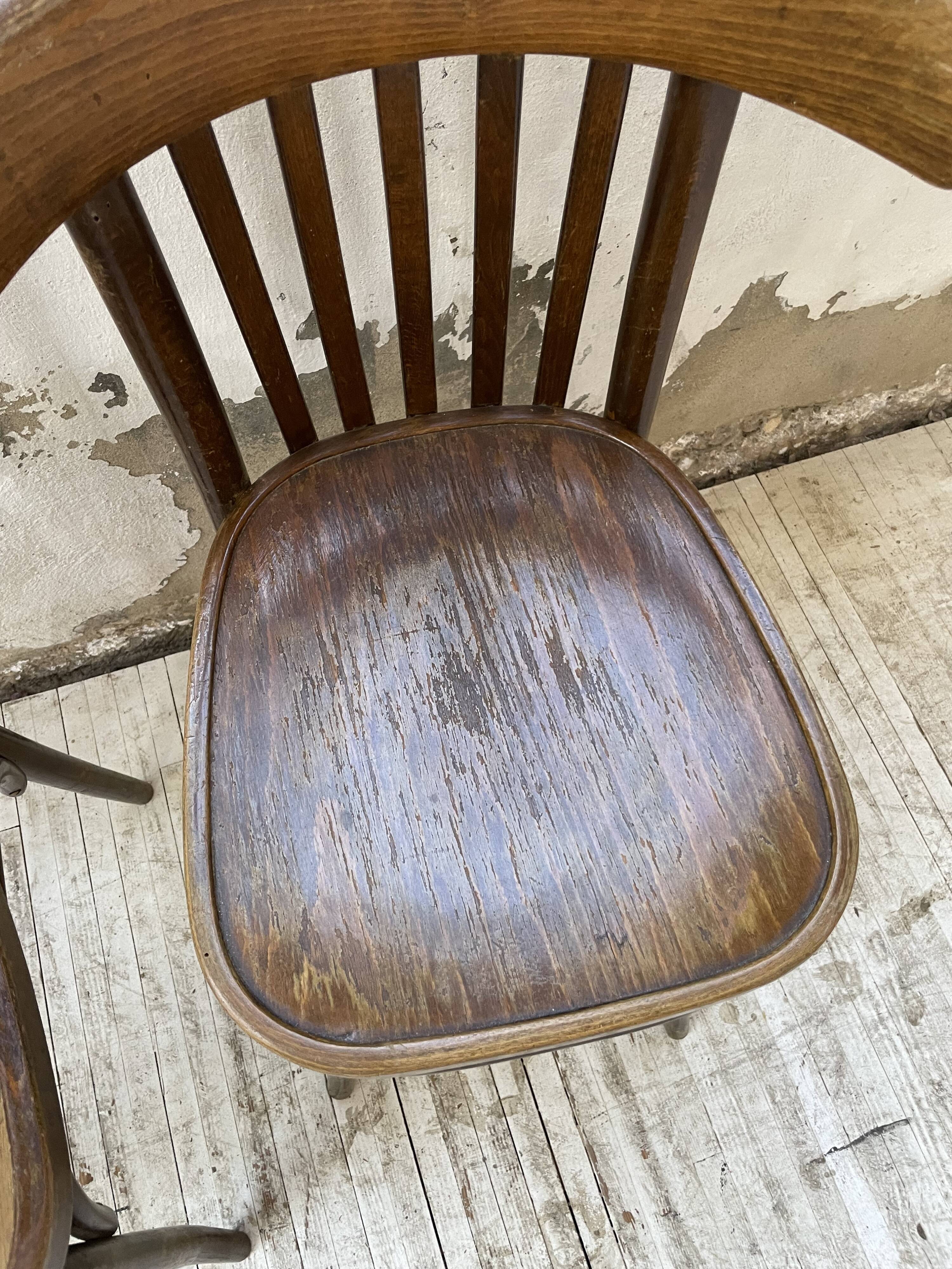 Set of 4 wooden bistro chairs