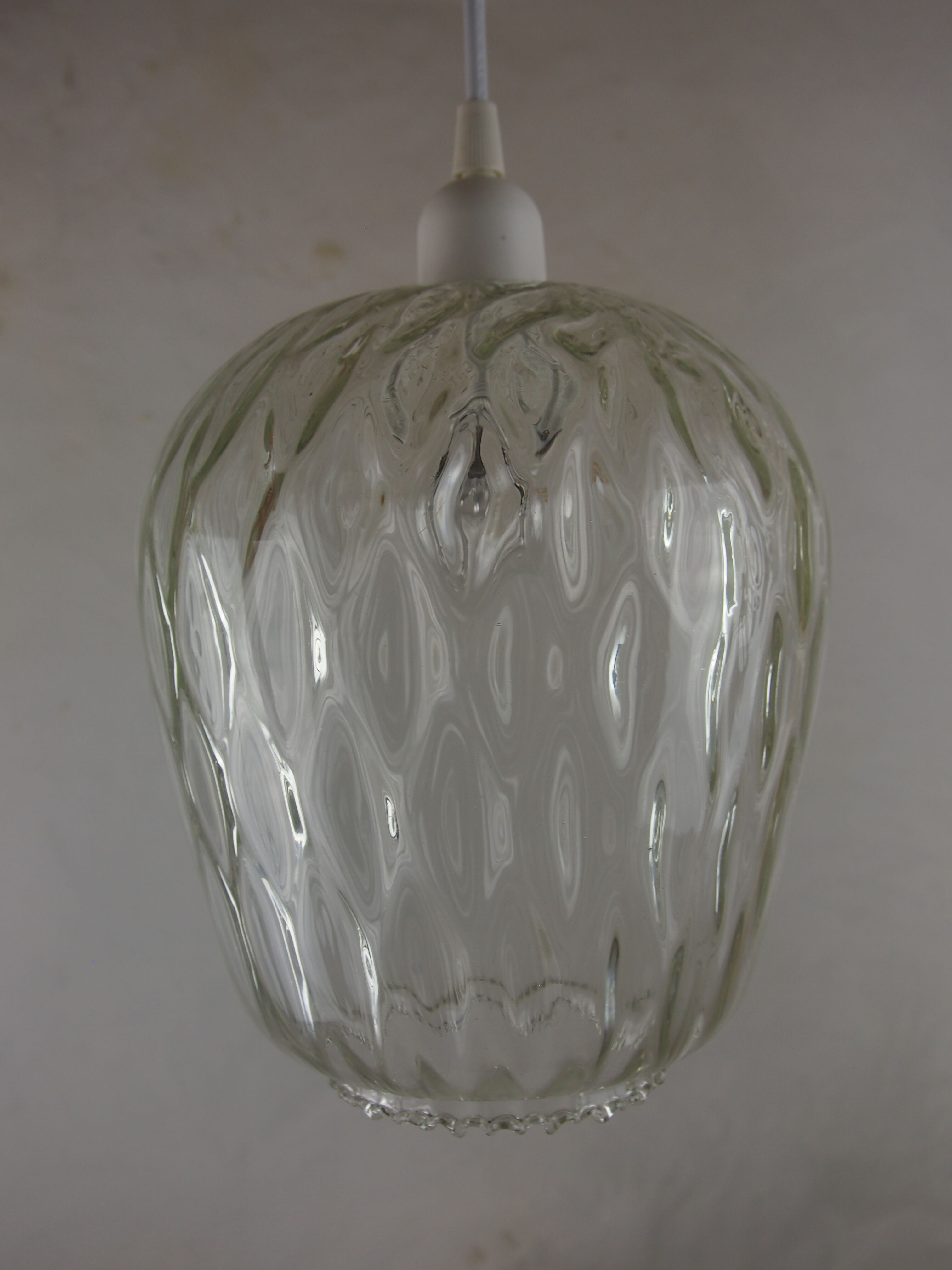 Suspension de Venini verre texturé vintage