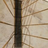 Vintage metal metal perforated magazine holder