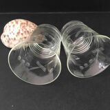 10 chiseled goblet glasses from the 40s