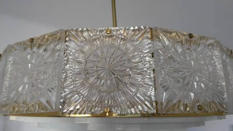 Huge Chandelier/pendant by Kamenický Šenov, 1970s