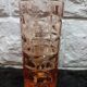Vase en verre rose