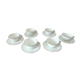 Lot 6 coffee cups and white ss-cups porcelain Limoges Charles Ahrenfeldt