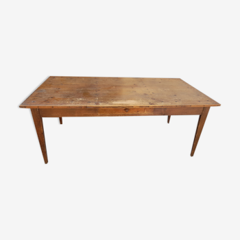 Old rustic farmhouse table 1900 -1m81