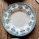 Set of 8 mismatched antique ironstone deep plates.