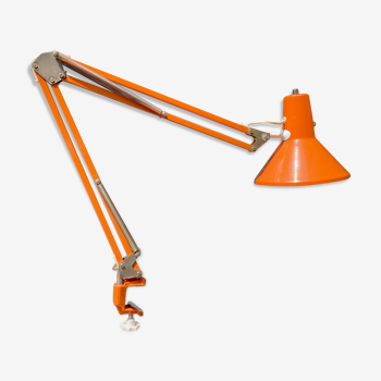 Vintage orange articulated lamp