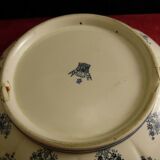 Plat rond creux saladier en faience de Gien modèle Cachemire