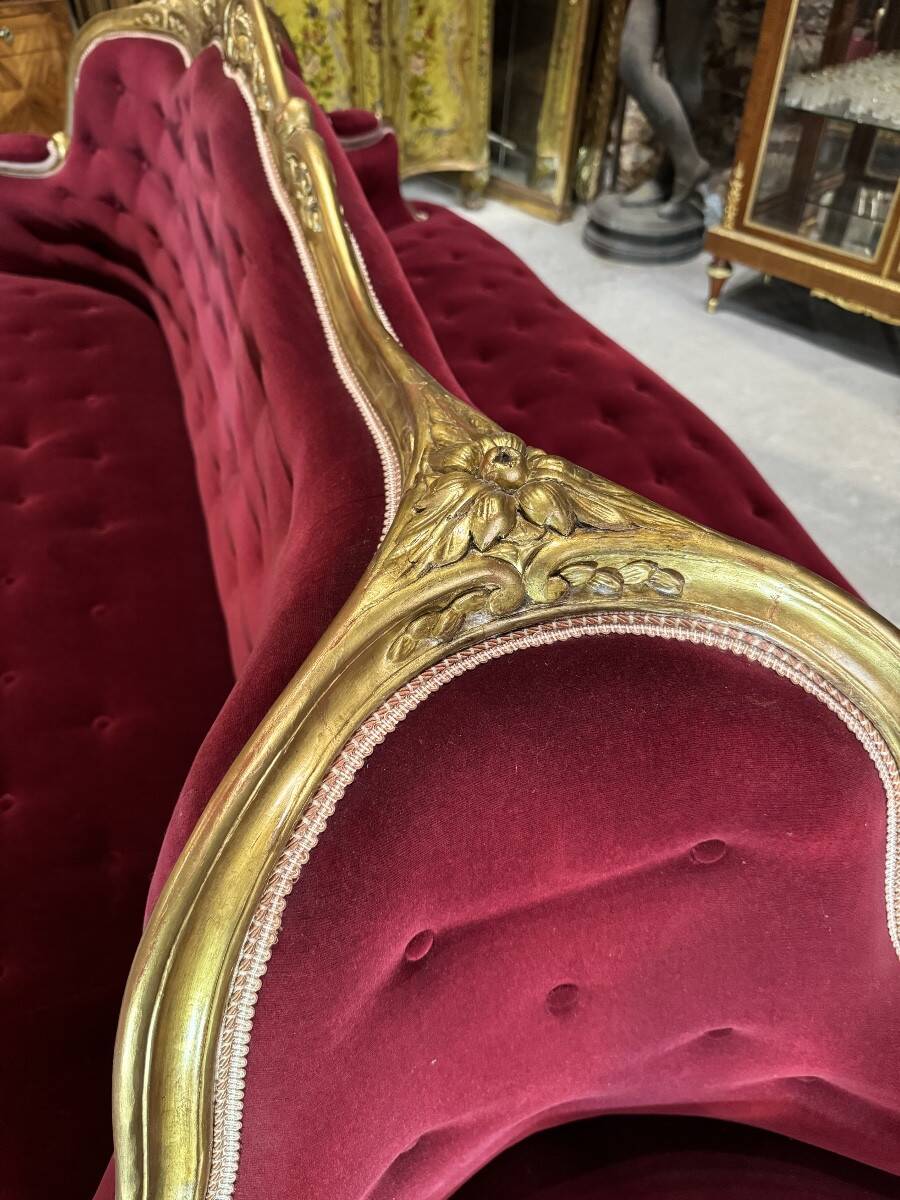 Golden wooden castle post from the Napoleonic III era.