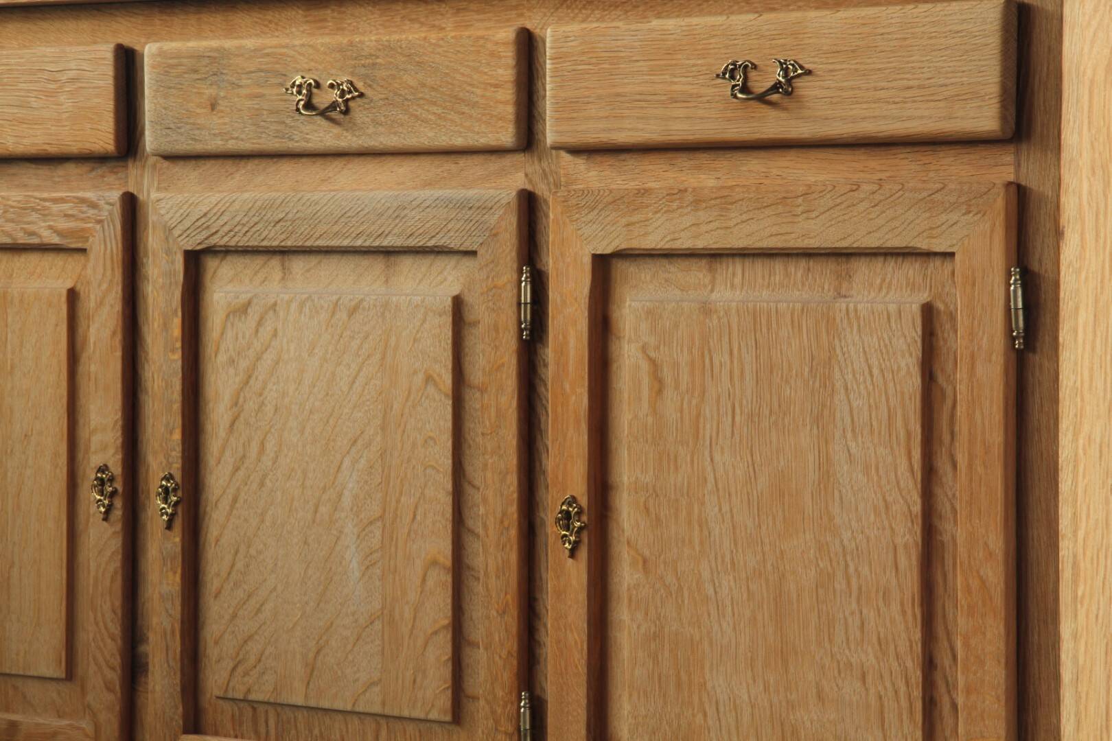 Vintage 1970s Danish Oak Low Cabinet / Sideboard, Henning Kjærnulf style